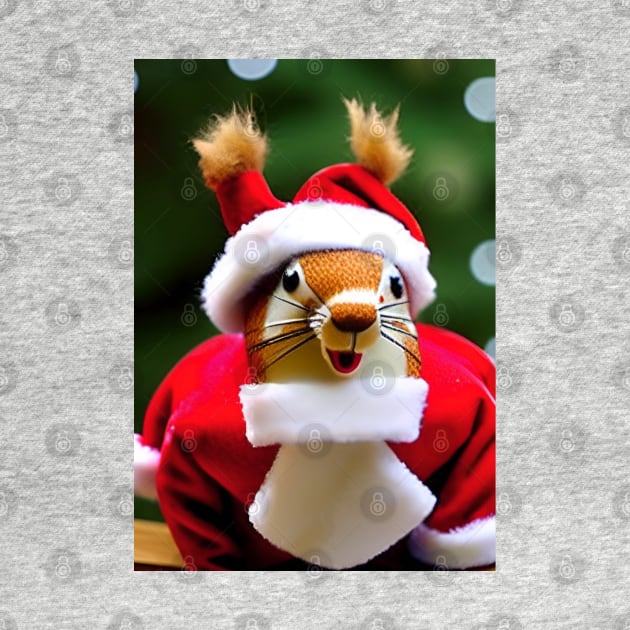 LAUGHING FATHER XMAS SQUIRREL by sailorsam1805